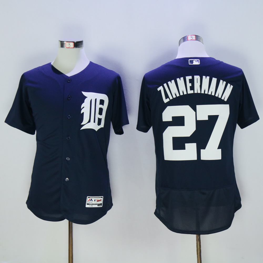 Men Detroit Tigers #27 Zimmermann Blue MLB Jerseys->detroit tigers->MLB Jersey